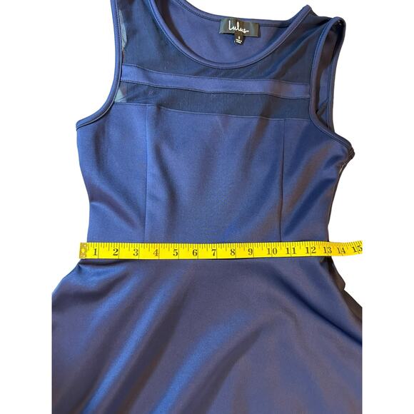 Lulu's Sleeveless Navy Blue Final Stretch Fit and Flare Dress - Size Small - Picture 7 of 11